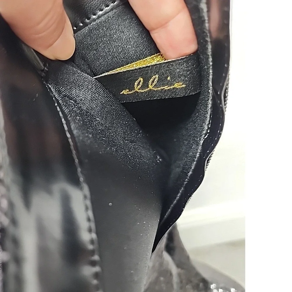 NWOB Women ELLIE Glitter Small Sequins Knee High Stilettos Heels SIZE 9 - Picture 5 of 8